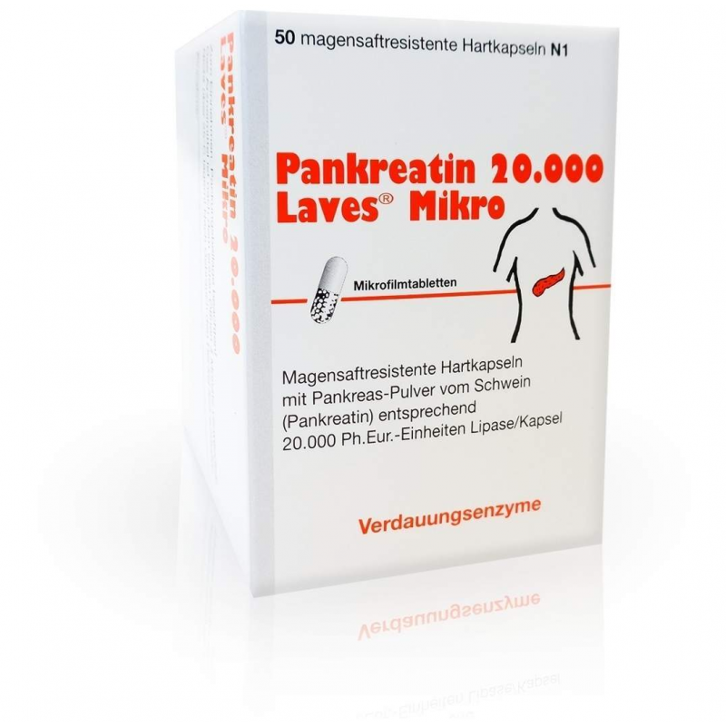 Pankreatin 20000 Laves Mikro Magensaftresistente Kapseln 50...