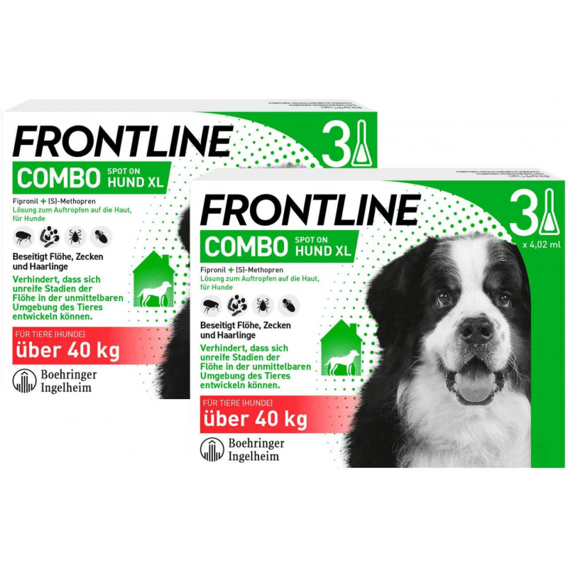 Frontline Combo Spot on Hund XL 40-60 kg 2 x 3 Pipetten