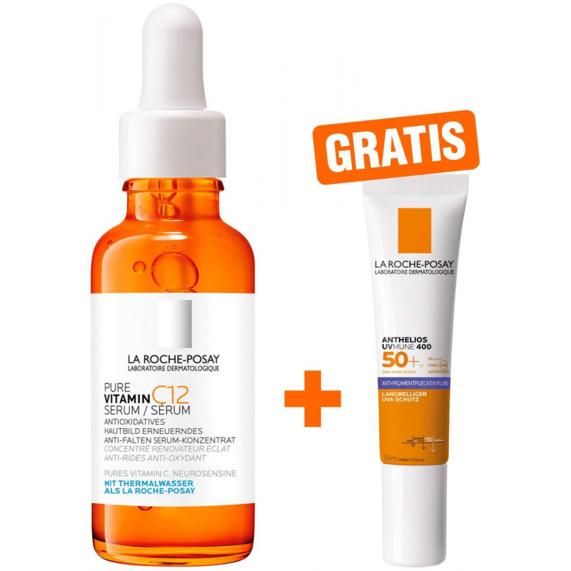 La Roche Posay Pure Vitamin C12 Serum 30 ml + gratis Anthelios Anti-Pigment Fluid 15 ml