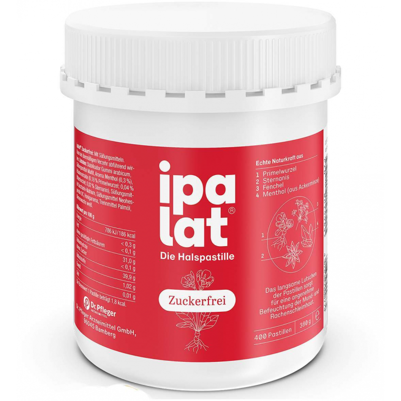Ipalat Halspastillen Zuckerfrei 400 Pastillen