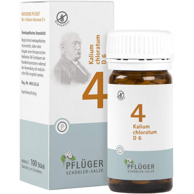 Biochemie Pflüger 4 Kalium Chloratum D6 100 Tabletten