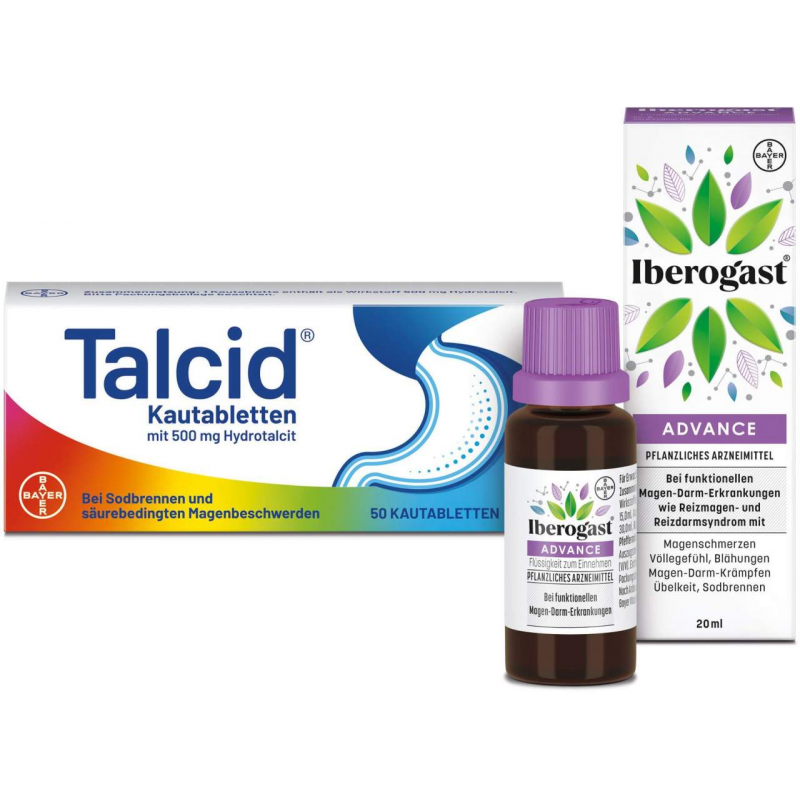 Talcid 50 Kautabletten + Iberogast Advance 20 ml