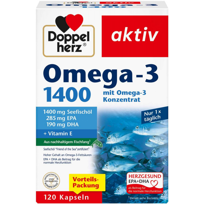 Doppelherz aktiv Omega3 1.400 120 Kapseln