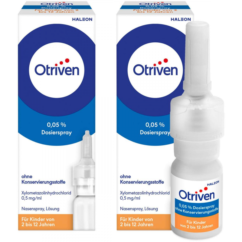 Otriven 0,05 % Dosierspray ohne Konservierungsstoffe für Kinder 2 x 10 ml
