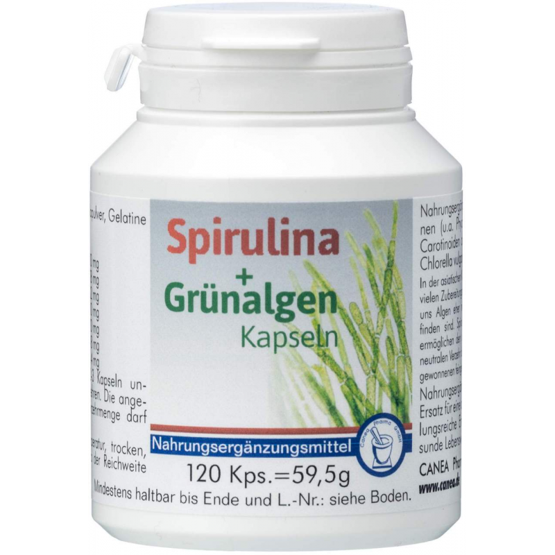 Spirulina + Grünalgen 120 Kapseln