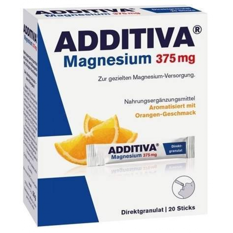 Additiva Magnesium 375 mg Orangengeschmack 20 Sticks