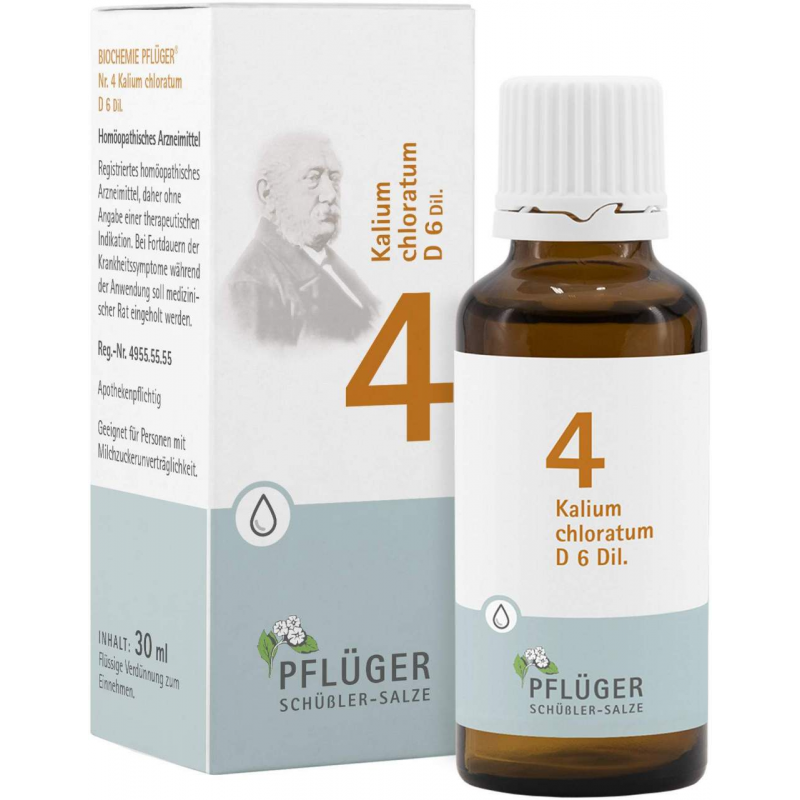 Biochemie Pflüger 4 Kalium Chloratum D6 30 ml Tropfen