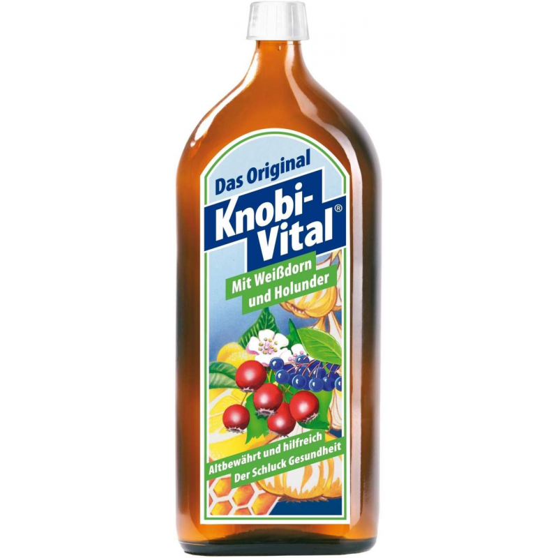 Knobivital Weißdorn und Holunder 960 ml Flasche