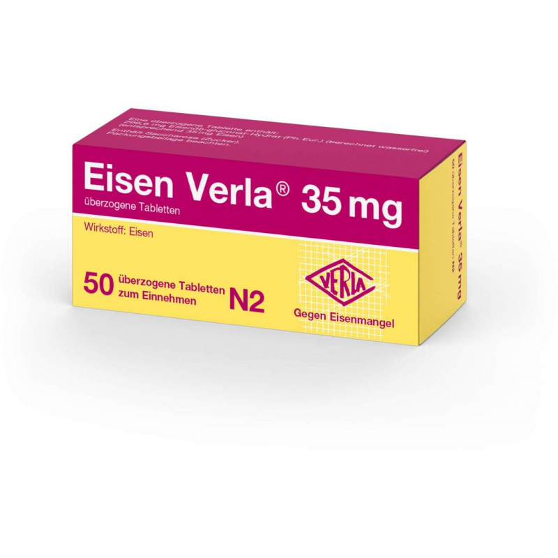 Eisen Verla 35 mg 50 überzogene Tablette