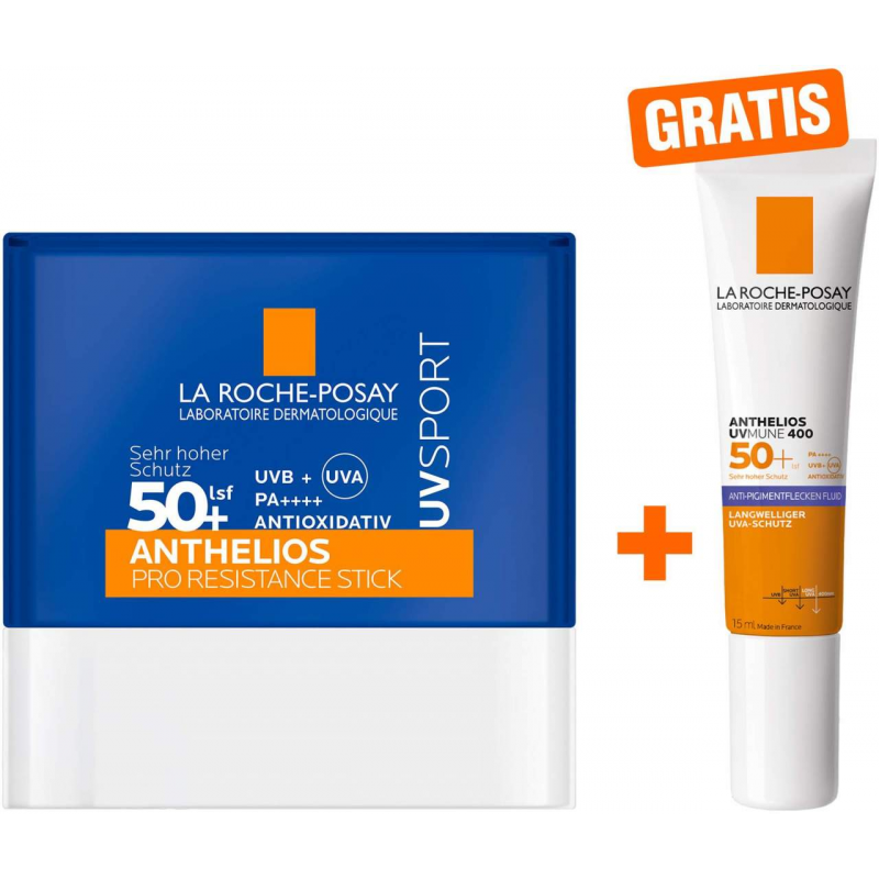 La Roche Posay Anthelios Pro Sport Stick LSF 50+ 9 g + gratis La Roche Posay Anthelios Anti-Pigment Fluid 15 ml