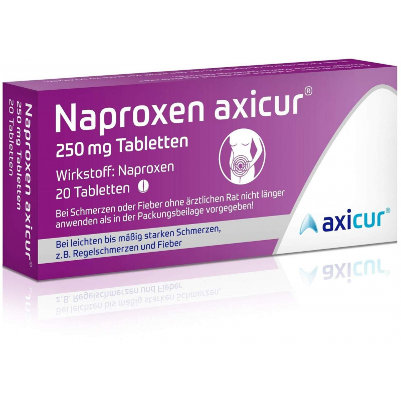 Naproxen axicur 250 mg 20 Tabletten