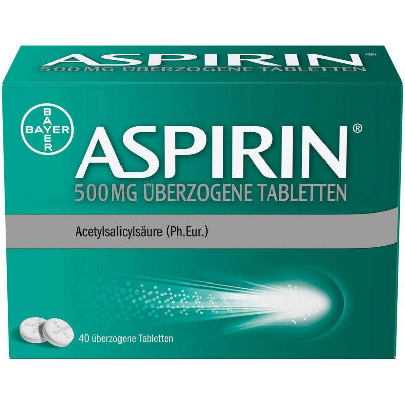 Aspirin 500 mg 40 überzogene Tabletten
