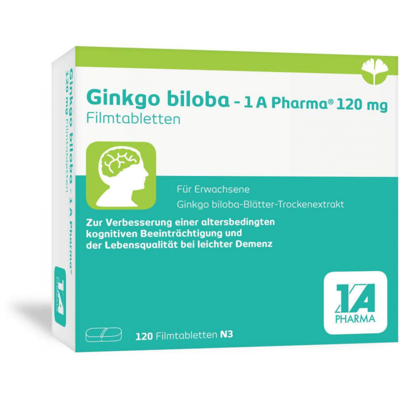 Ginkgo Biloba 1a Pharma 120 mg 120 Filmtabletten