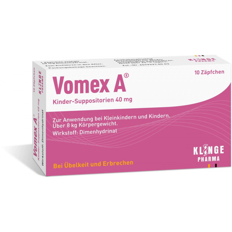Vomex A 40 mg Kindersuppositorien 10 Stück