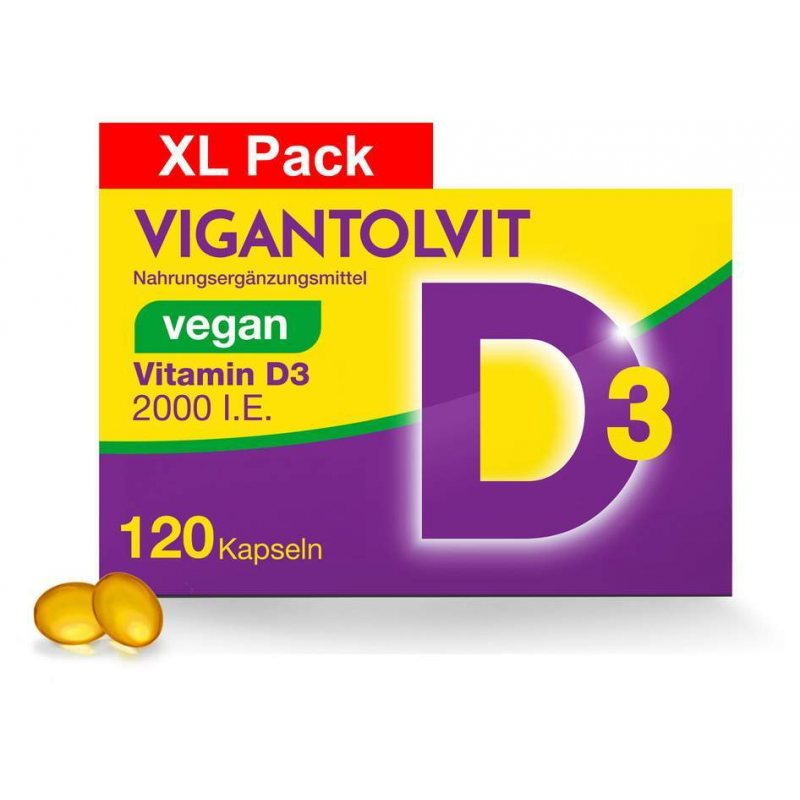 Vigantolvit 2000 I.E. Vitamin D3 vegan 120 Kapseln