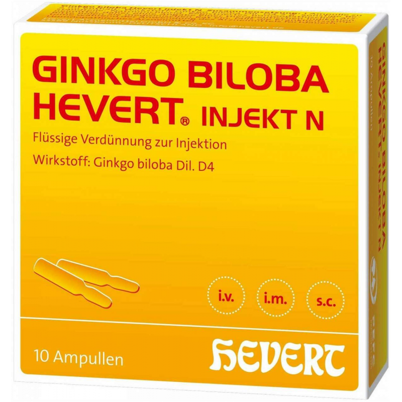 Ginkgo Biloba Hevert Injekt N Ampullen 10 Stück