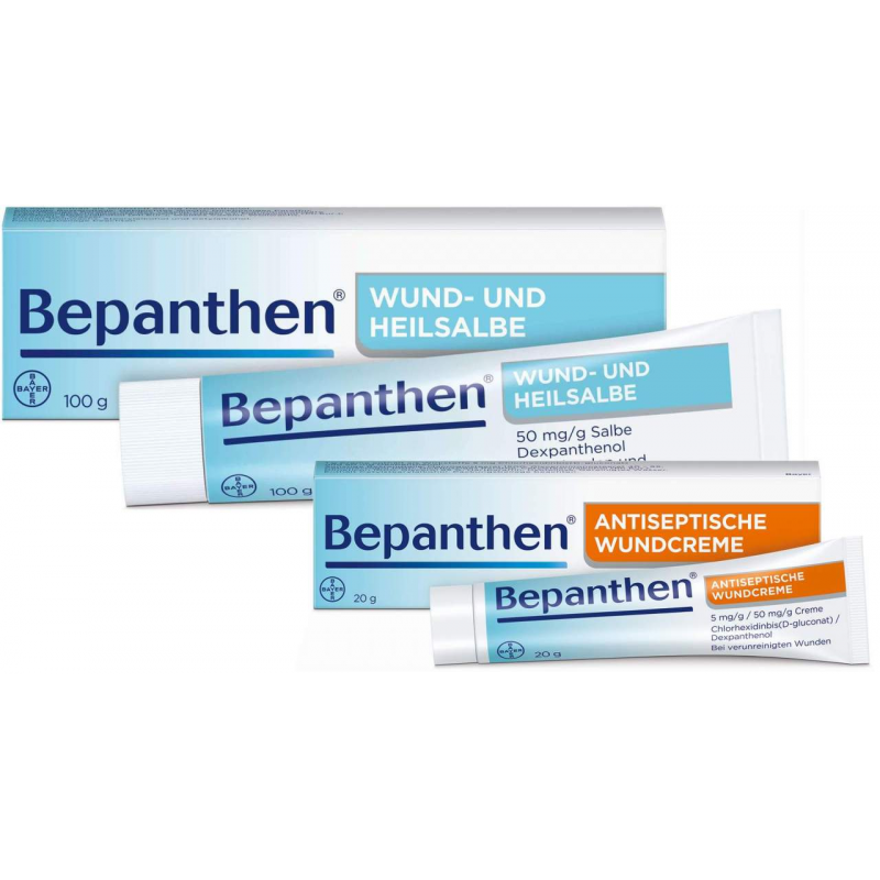 Bepanthen Wund und Heilsalbe 100 g + Antiseptische Wundcreme 20 g