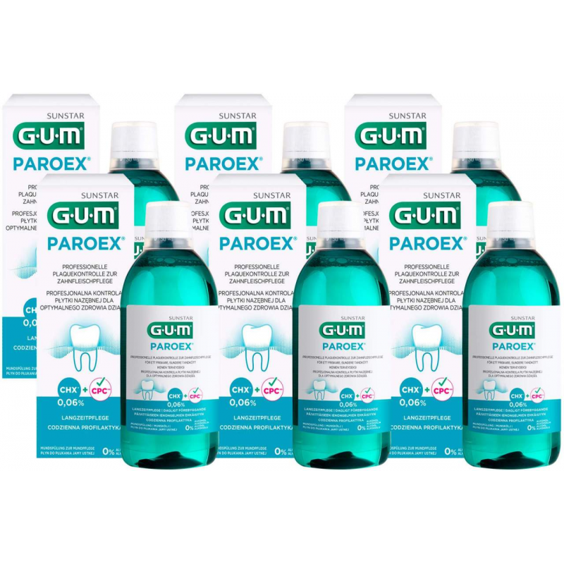 GUM Paroex 0,06 CHX Mundspülung 6 x 500 ml