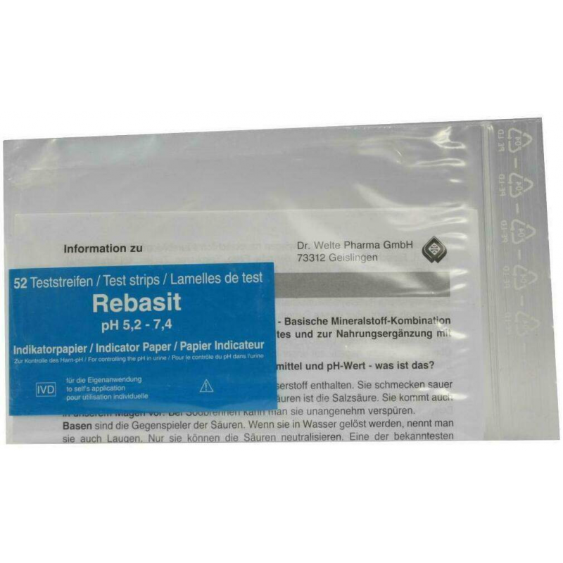 Rebasit Indikatorpapier 52 Teststreifen