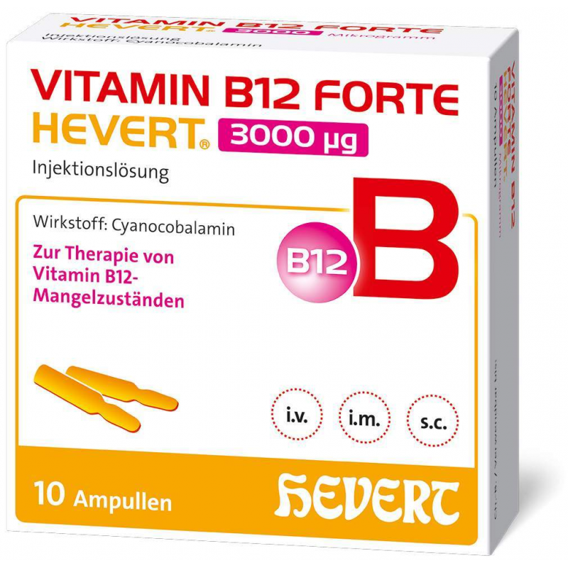 Vitamin B12 Forte Hevert 3000 µg 20 Ampullen