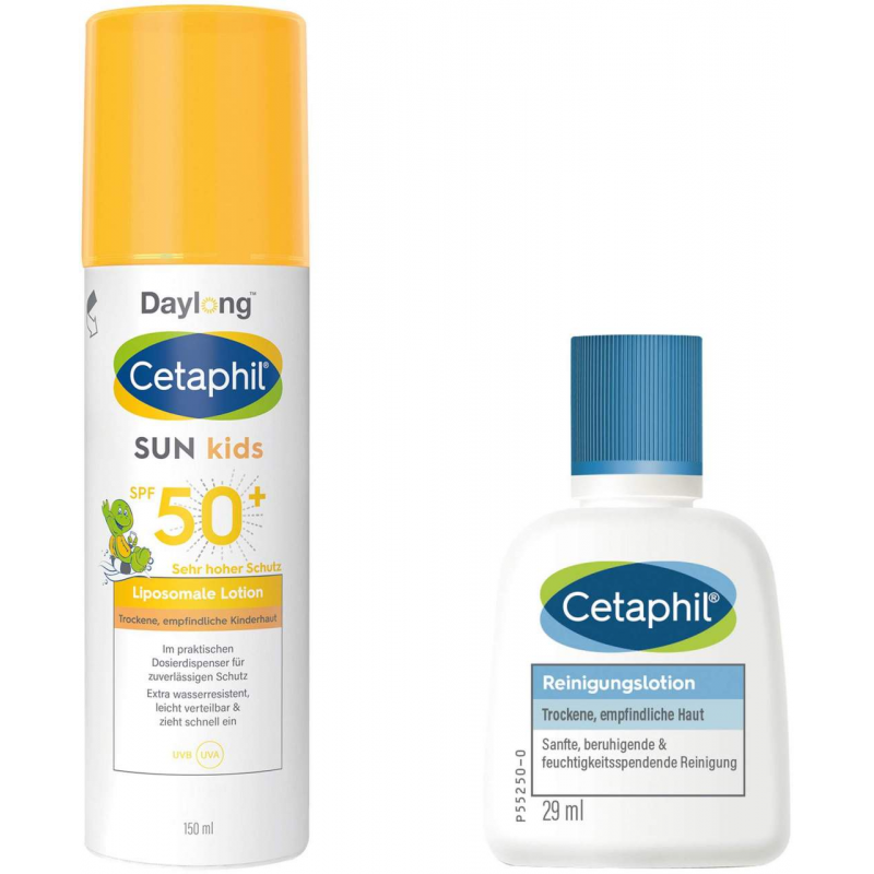 Cetaphil Sun Daylong Kids SPF 50+ liposomale Lotion 150 ml + gratis Cetaphil Reinigungslotion 29 ml