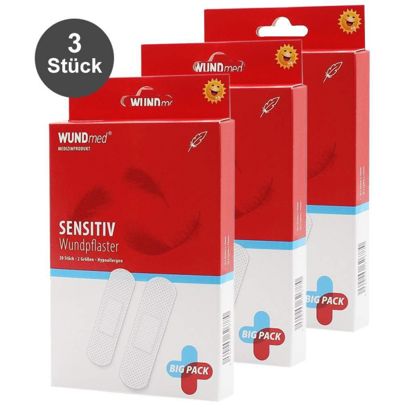 Wundpflasterstrips sensitiv 3er-Set