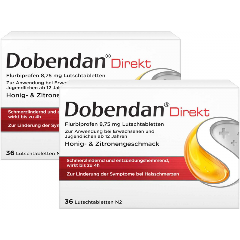 Dobendan Direkt Flurbiprofen 8,75 mg 2 x 36 Lutschtabletten