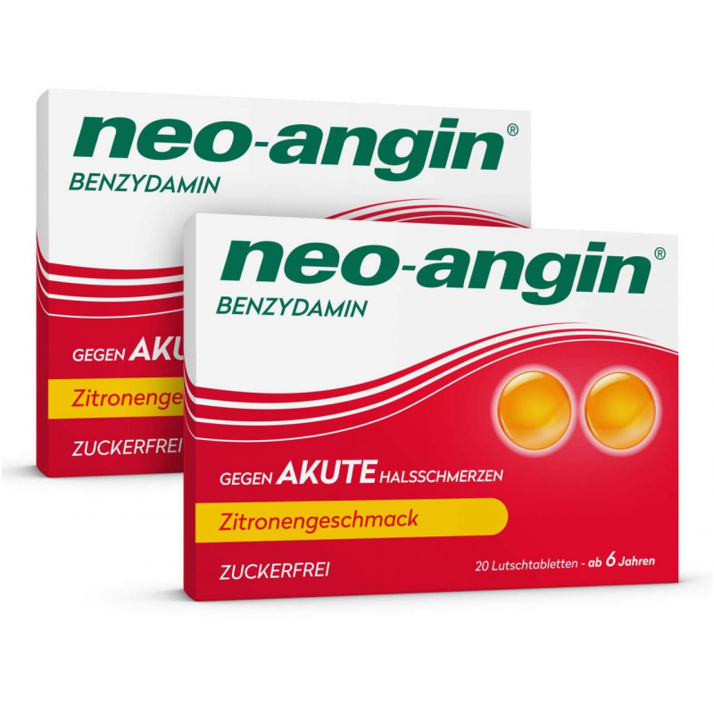 Neo angin Benzydamin Zitrone 2 x 20 Lutschtabletten