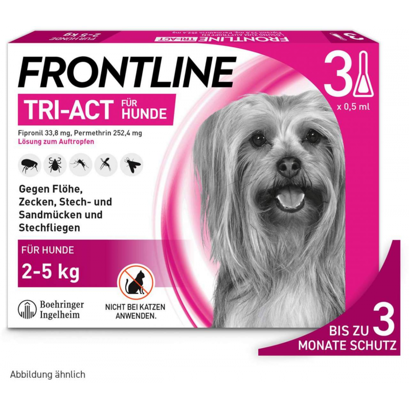 Frontline TRI-ACT Hund 2-5 kg 3 Pipetten