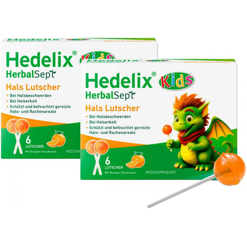 Hedelix HerbalSept Hals Lutscher Kids 2 x 6 Stück