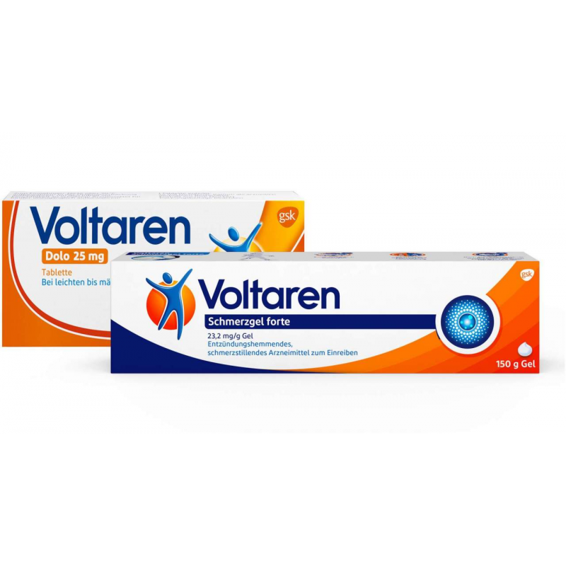 Sparset Voltaren Schmerzgel forte 150 g & Voltaren Dolo 25 mg 20 Tabletten 1 Set