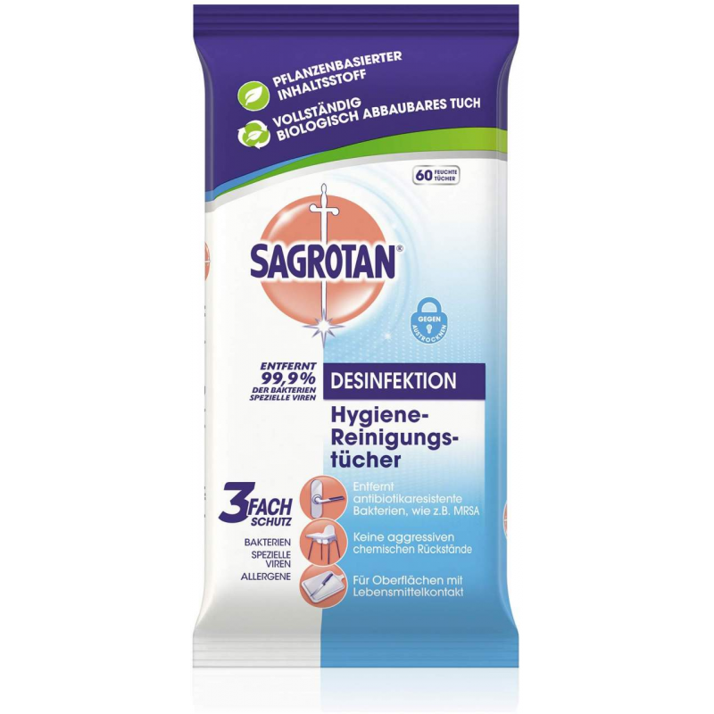 Sagrotan Hygiene-Reinigungstücher 60 Tücher