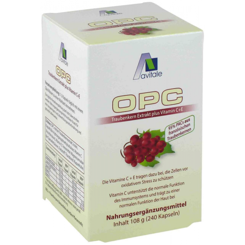 Avitale OPC Traubenkern Vegi 240 Kapseln