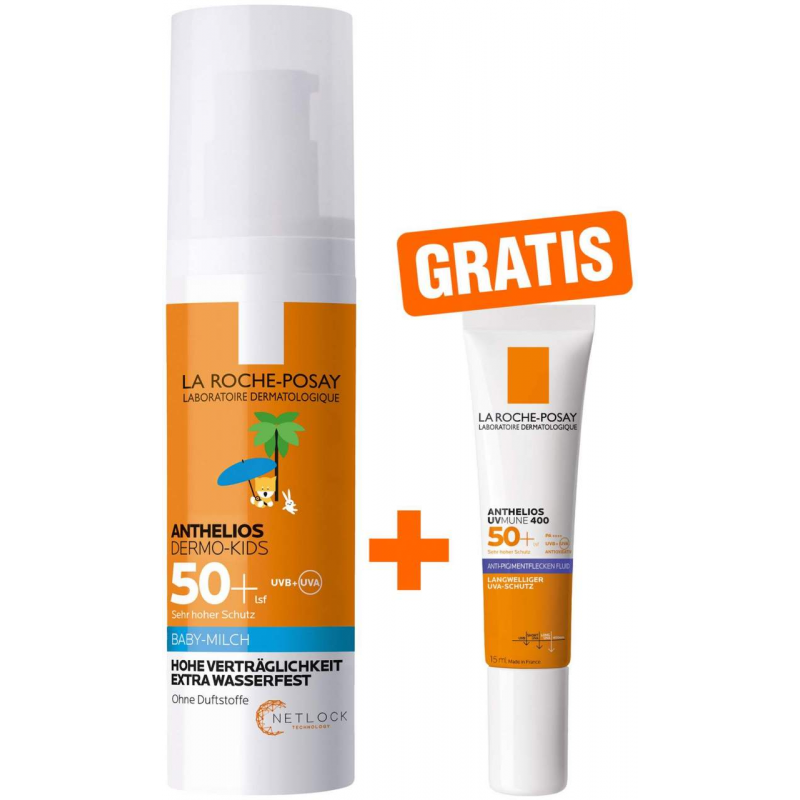 La Roche Posay Anthelios Babymilch LSF 50+ 50 ml + gratis La Roche Posay Anthelios Anti-Pigment Fluid 15 ml
