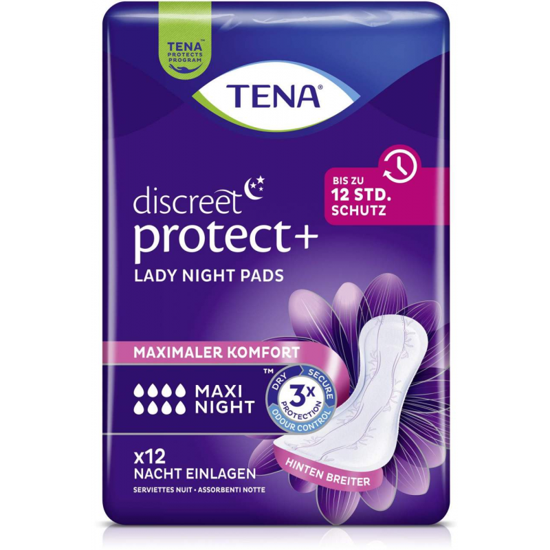 Tena Lady Discreet Maxi Night 6 X 12 Einlagen