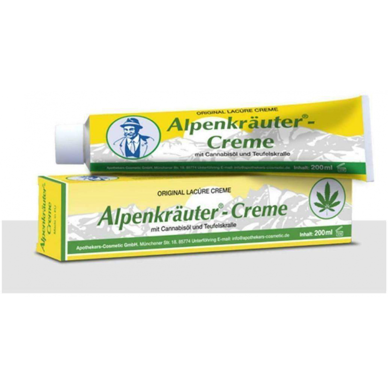 Alpenkräuter Creme Lacure mit Hanföl und Teufelskralle