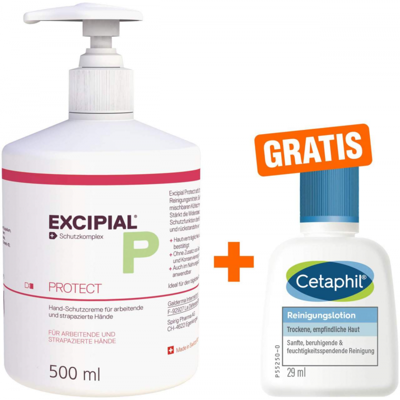 Excipial Protect 500 ml Creme + gratis Cetaphil Reinigungslotion 29 ml
