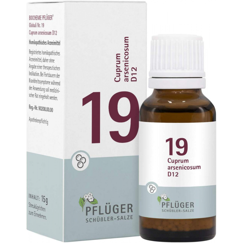 Biochemie Pflüger Nr. 19 Cuprum Arsenicosum D12 15 G Globuli