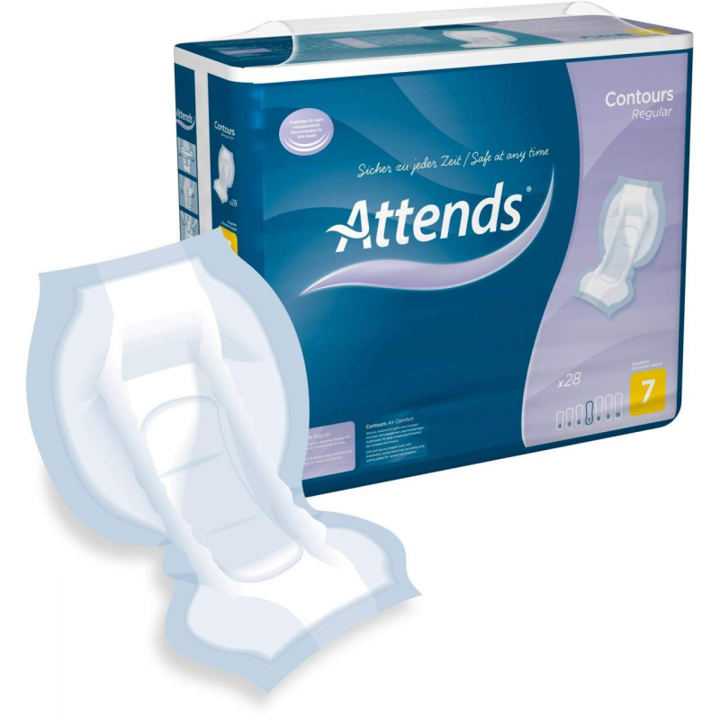 Attends Contours Regular 7 4 X 28 Inkontinenz Vorlagen