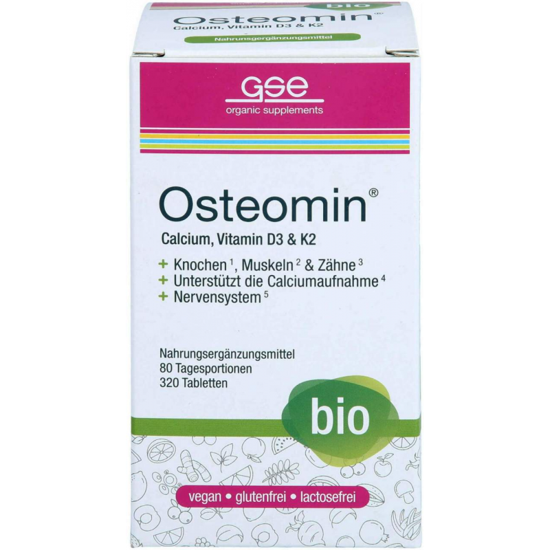 Gse Osteomin Bio Calcium Vitamin D3+k2 Tabletten 320 Stück