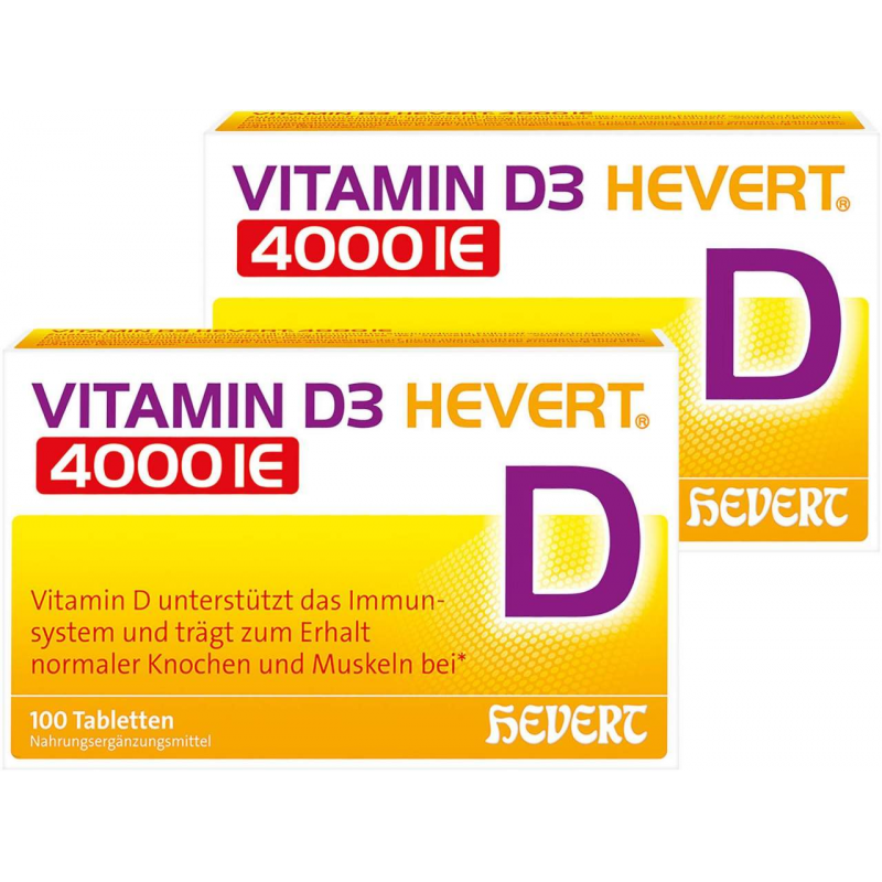 Vitamin D3 Hevert 4000 I.E. 2 x 100 Tabletten