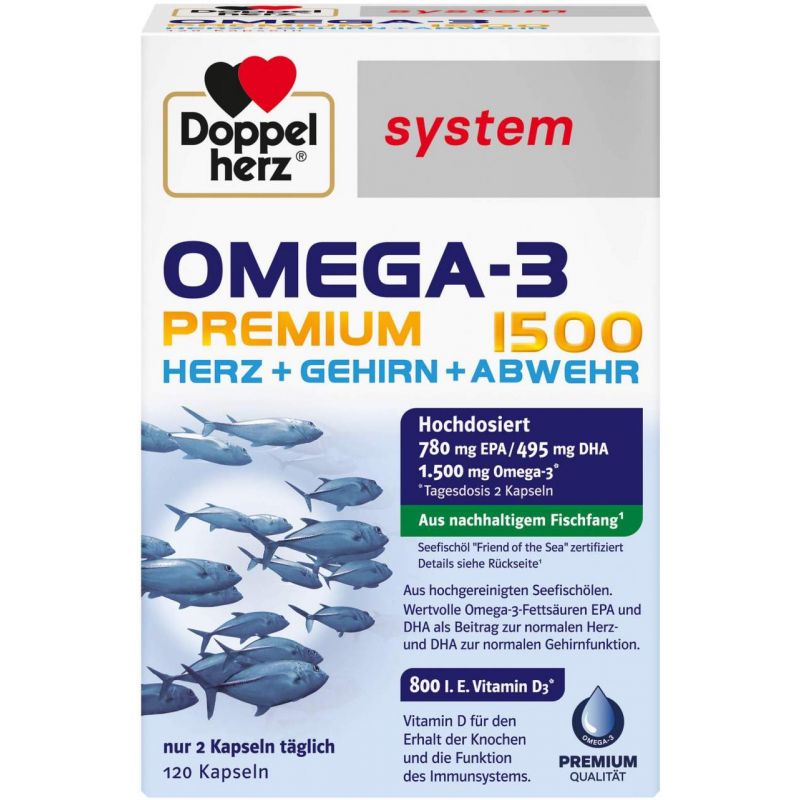 Doppelherz system Omega-3 Premium 1500 120 Kapseln