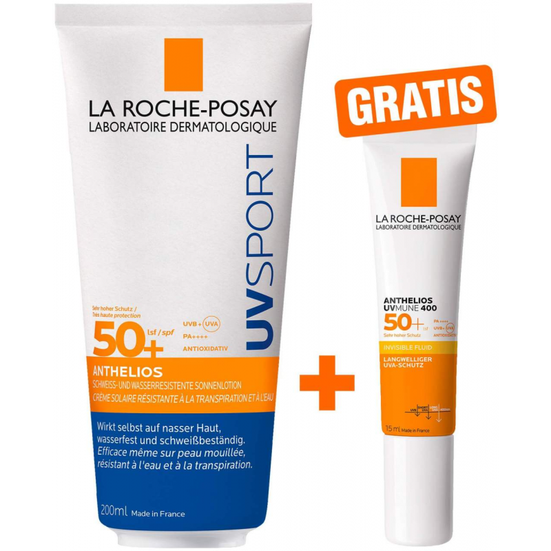 La Roche Posay Anthelios Pro Sport Wet Skin Gel LSF 50+ 200 ml + gratis Invisible Fluid UVMune 400 LSF 50+ 15 ml