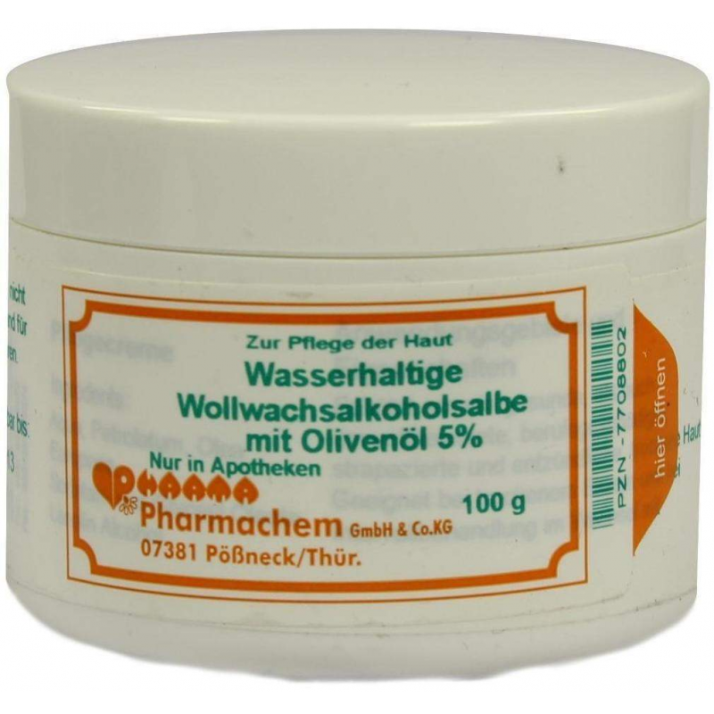 Wollwachsalkoholsalbe Wasserhaltig Mit Oliven-Öl 5 % 100 G