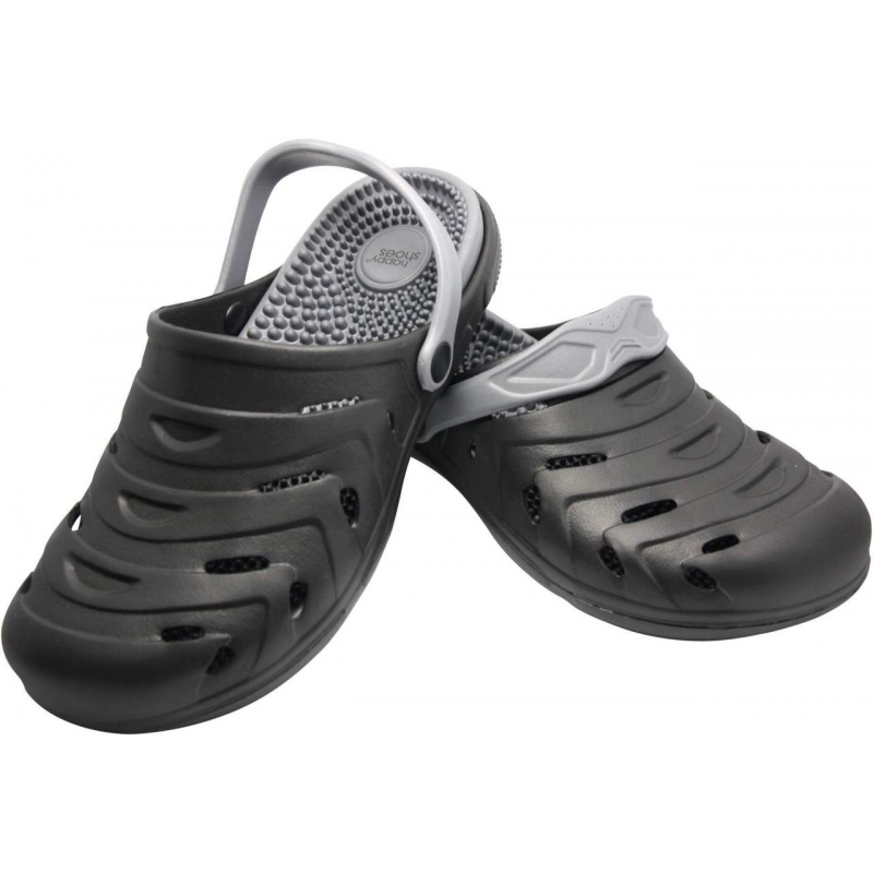 Happy Clogs Gr. 40 Schwarz Massage Wohlfühlschuhe
