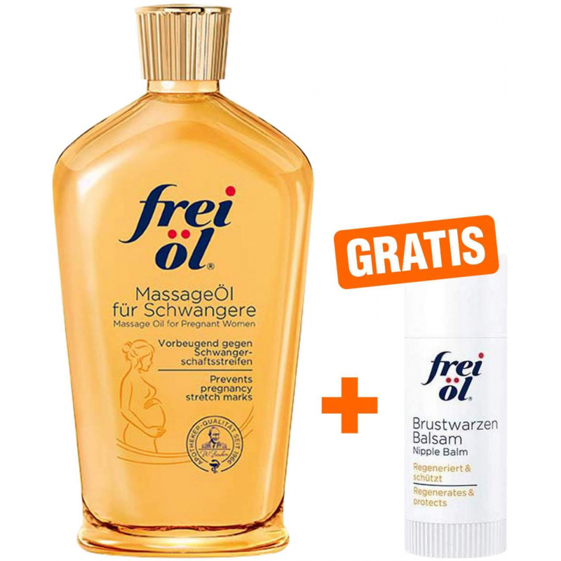 Frei Öl Massageöl für Schwangere 200 ml + gratis Frei Öl Brustwarzen Balsam 7,5 ml
