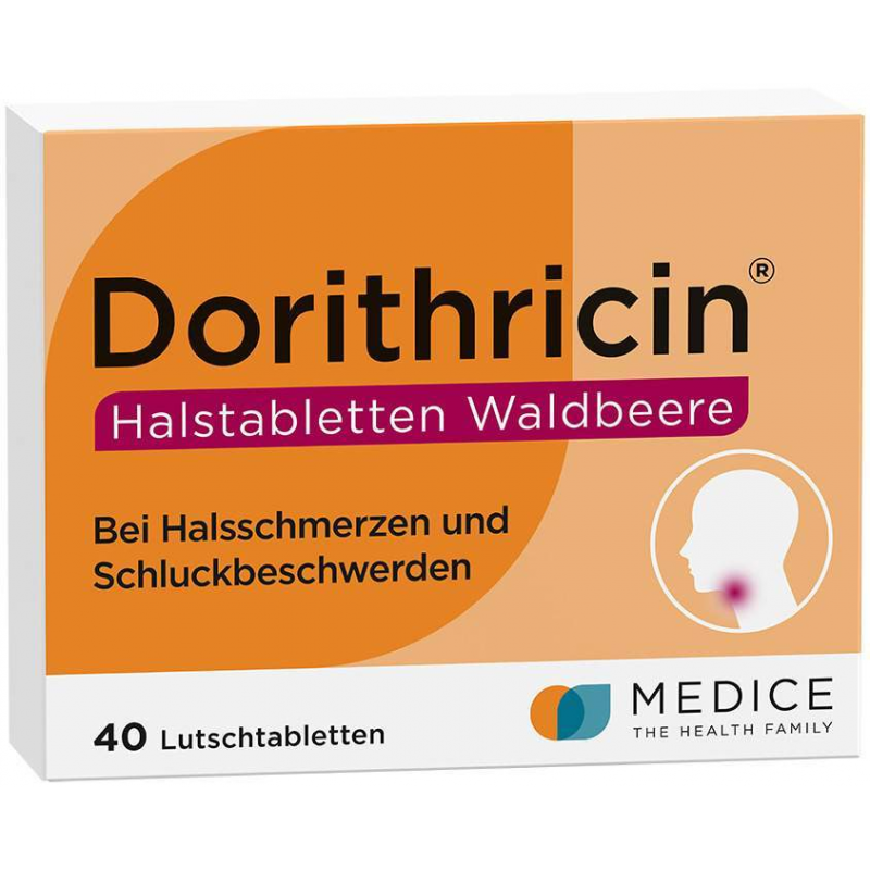 Dorithricin Halstabletten Waldbeere 40 Lutschtabletten