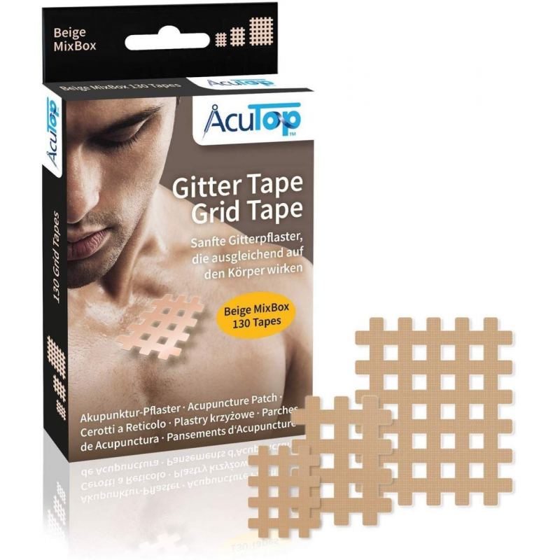 Acutop Gitter Tape Beige MixBox in 3 Größen