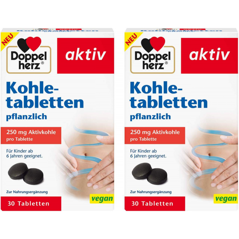Doppelherz aktiv Kohletabletten 2 x 30 Tabletten