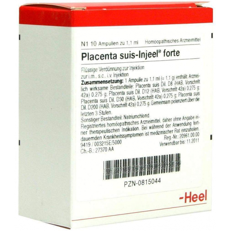 Placenta Suis Injeel Forte 10 Ampullen